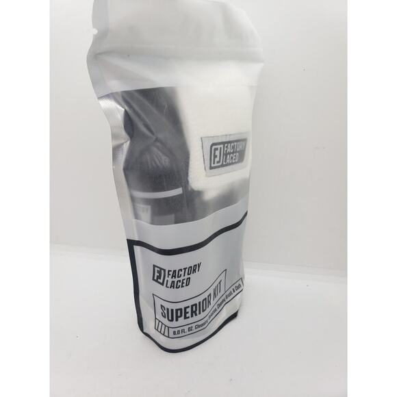 Factory Laced Superior Sneaker Shoe Cleaning Kit 8oz Solution Brush Cloth NEW - Picture 4 of 7